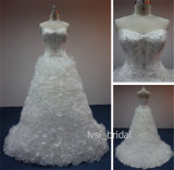 A-Line Wedding Dress & Embroidery Wedding Gown & Beading Bridal Dress (LV1401)