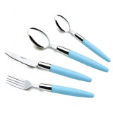 Stainless Steel Knife and Fork Spoon Plastic Handle Cutlery Gifts Tableware (Q031)