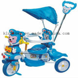 Bright Plastic Baby Tricycle with Canopy