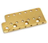 Customized CNC Machining Gold Plated Brass Guitar/Bass Bridge Plate
