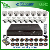 16CH H. 264 Standalone DVR and IR Camera CCTV System