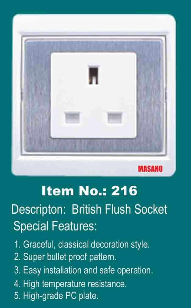 British Flush Socket