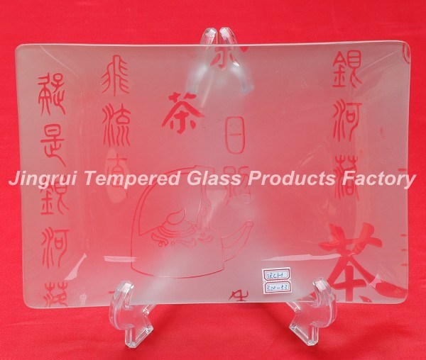 Tempered Glass Transparent Decorative Plate