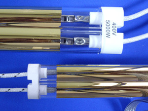 Two Holes Gold-Plated Quartz Heating Tube, Quartz Heater, Directional Radiant Heater