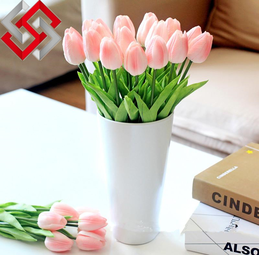 PU Tulip Flower Real Touch Home Decor Artificial Flower