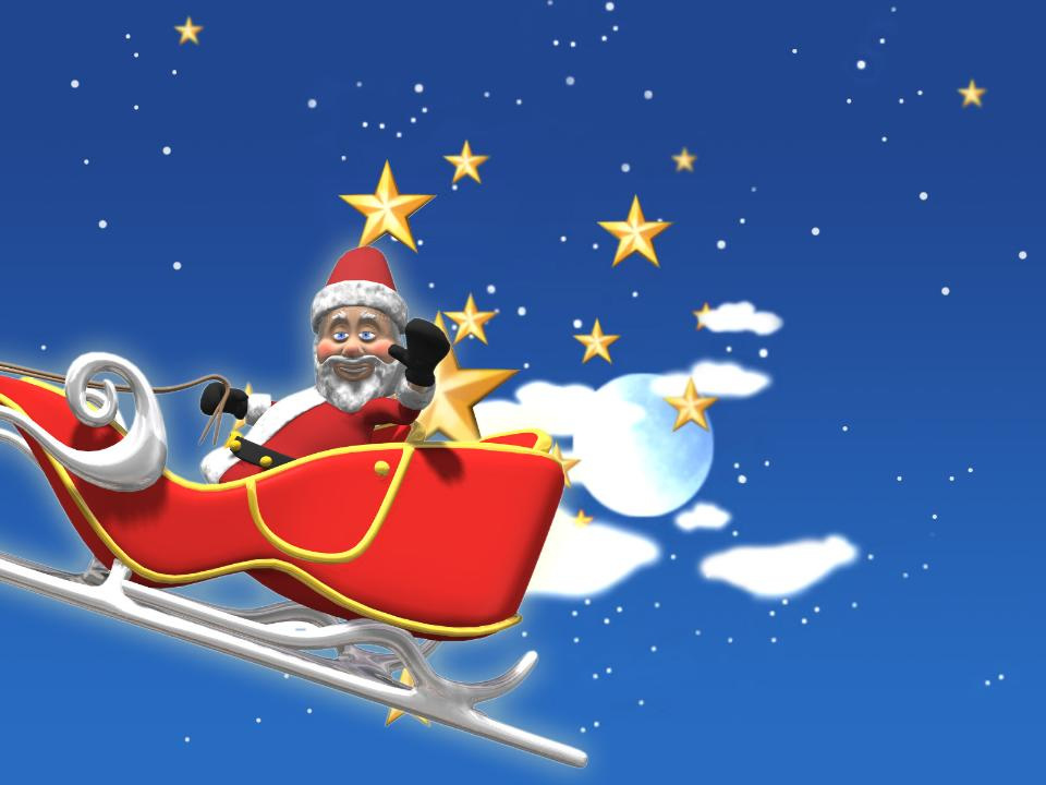Snowing Christmas Santa Claus