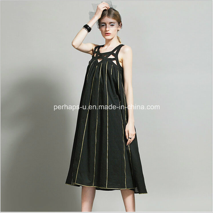 Stripe Dye Women Fashion Long Beach Maxi Dress