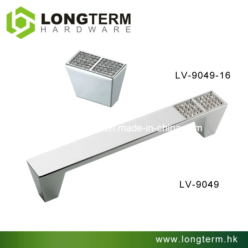 Zinc Alloy Furniture Handle and Pull for Cabinet Door with Crystal (LV-9049)