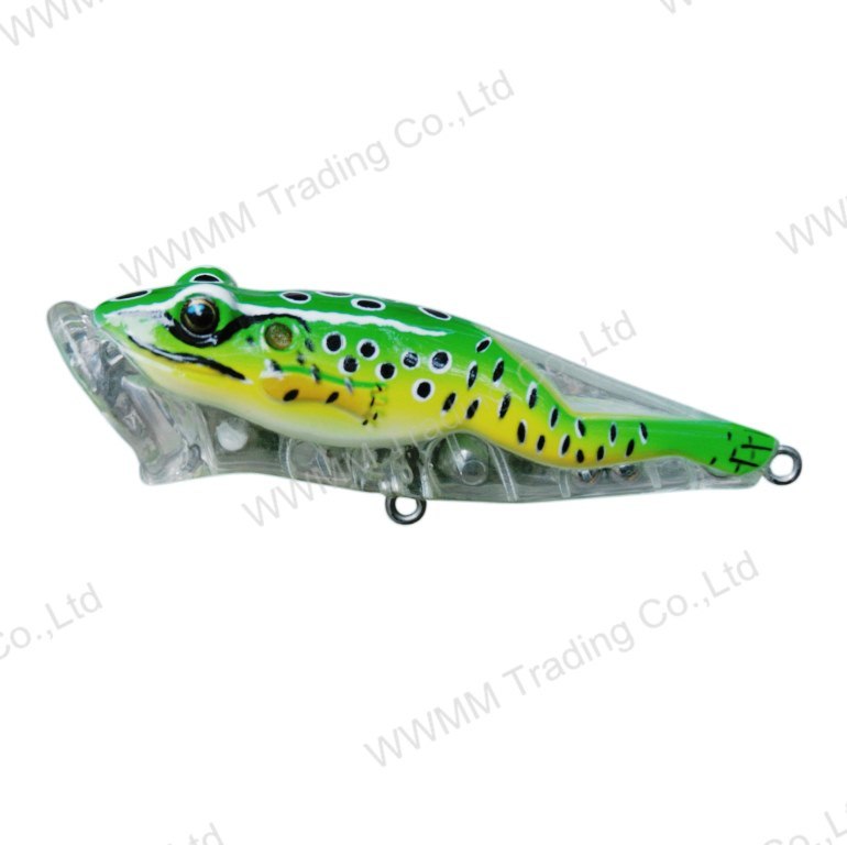 Top Grade Quality Plastic Fishing Lure---UV Coated Frog Popper (HW002)