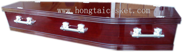 Wooden Coffin with European Style (HT-33)