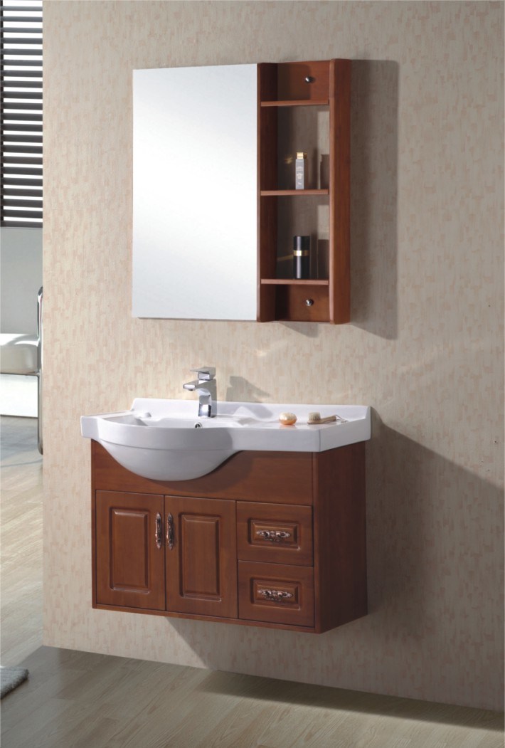 Oak Bvathroom Cabinet Vanity Sanitaryware for Bathroom CE Certificate (800)