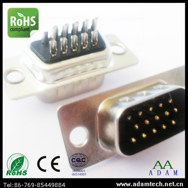 D-SUB HD 15 Pin Male Solder Type Manufactured in China