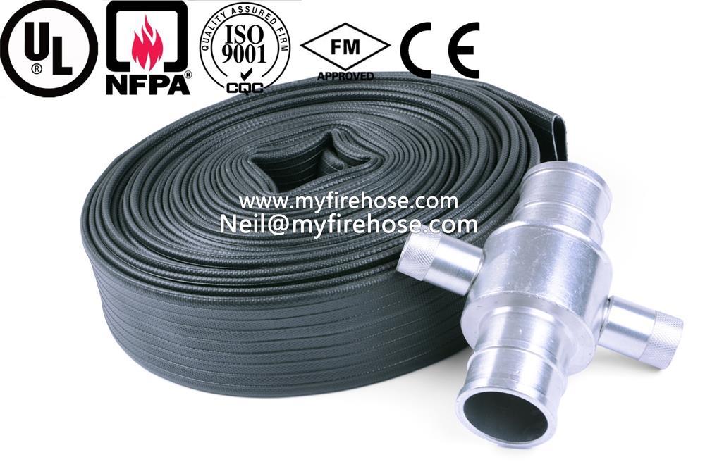 PVC High Temperature Resistant Durable Fire Hose Price. Lighter and Thinner and More Soft with Coupling and Nozzle