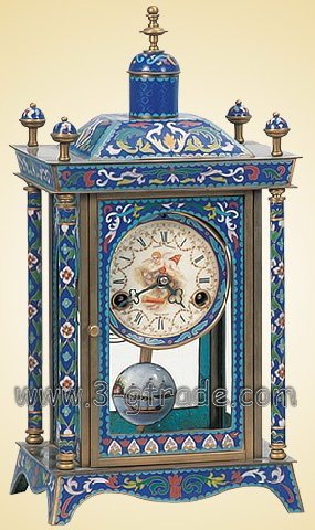 Cloisonne Antique Clock (JG070)