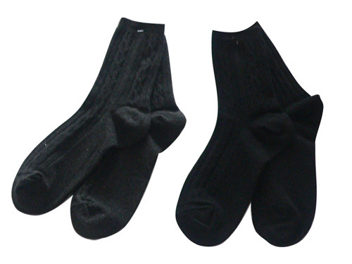 Men Cotton Sock with Cabel Knitting (MS-3)