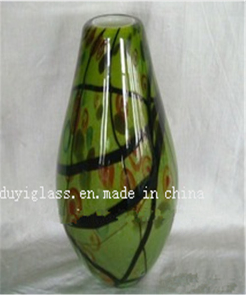 Green Decoration Craft Glass Vase