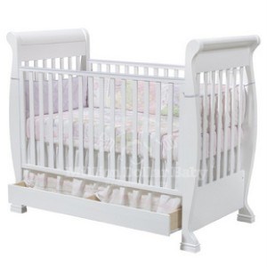 Wooden 3-in-1 Sleigh Baby Cot (BC-026)