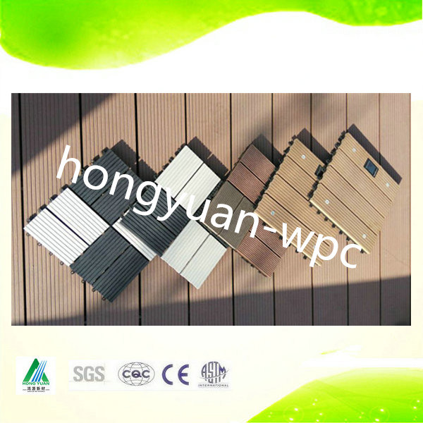 DIY Decking Outdoor/Solid Wood Plastic Composite Deck Tiles/WPC Flooring