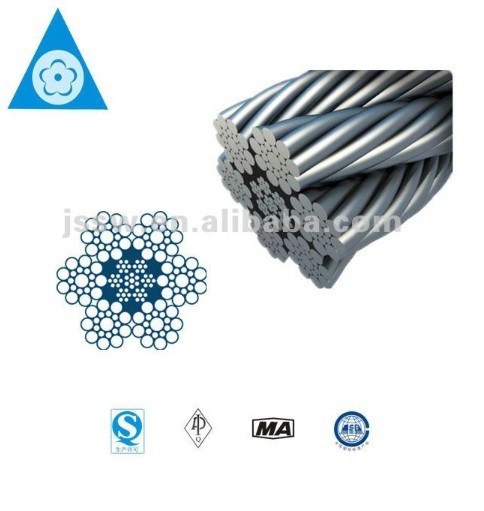 Ungalvanized Blue Strand Steel Wire Rope with 6*19+Iwrc