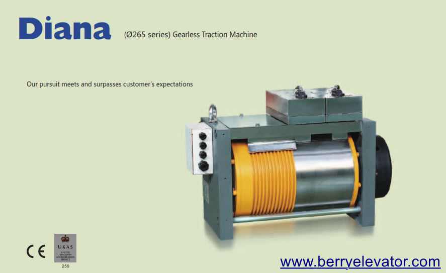 Permanent Magnet Synchronous Gearless Traction Machine Diana Series