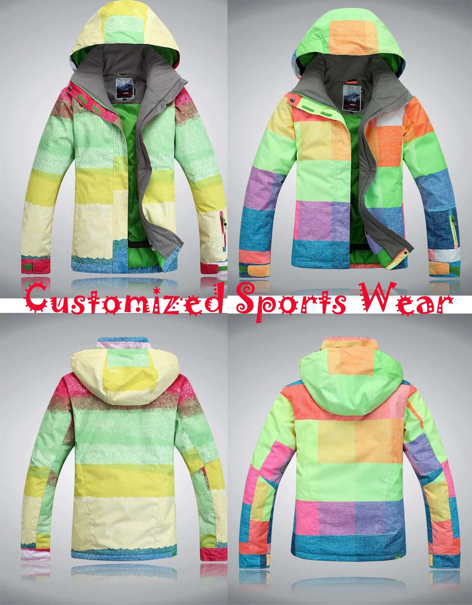 Ski Suit Jacket Female Suit Colour Case Grain Clothes