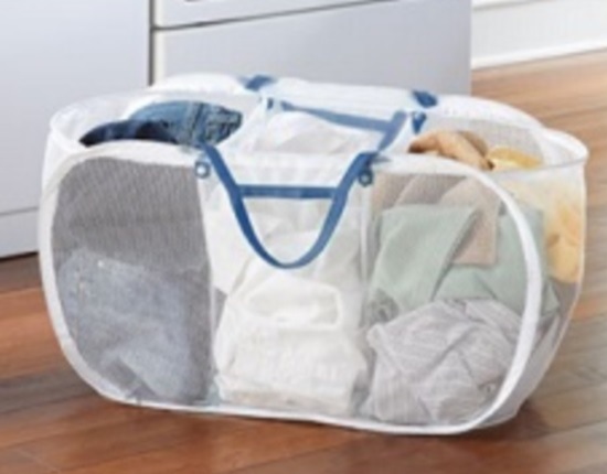 Heavy Duty Pop Open Hamper Steel Foldable Laundry Bag Washing Bag