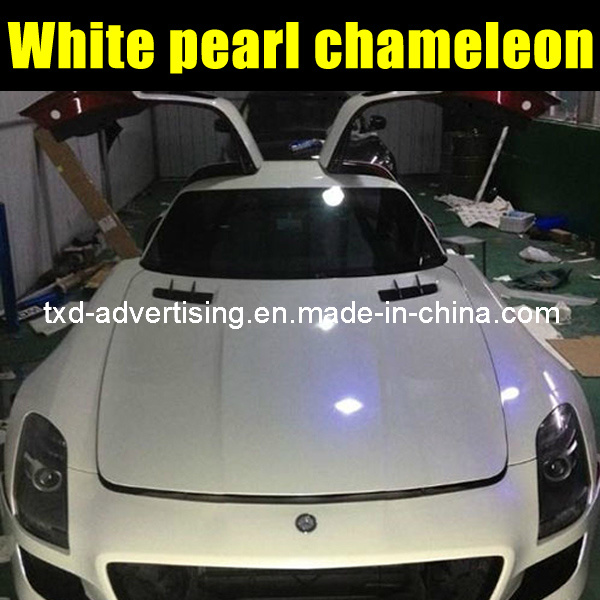 White Pearl Chameleon Car Wrapping Vinyl