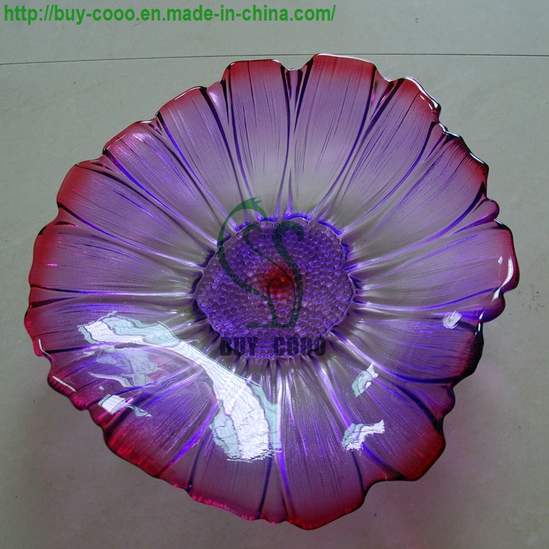 Flower Design Glass for Home Decoration