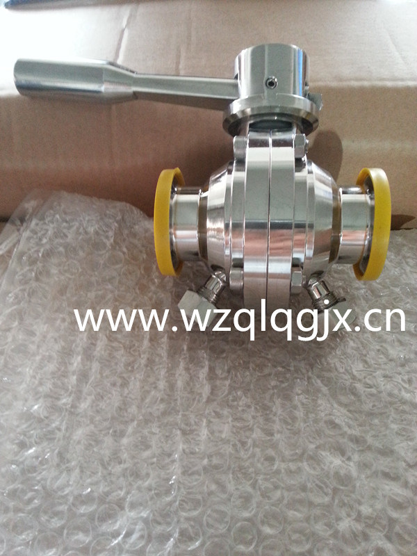 Stainless Steel Sanitary Clamped Butterfly-Type Ball Valve