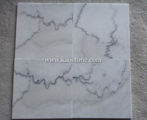 Polished Guangxi White Marble for Slabs, Tile, Countertop