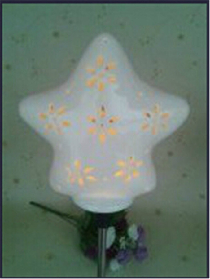 Ceramic Star Stick Solar Light Garden Decoration