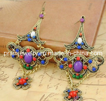 Spring Fashion Jewelry Earrings, Plated with Antique Copper Bronze for Women Girl Friend's Birthday Gift Party Style (PE-005)