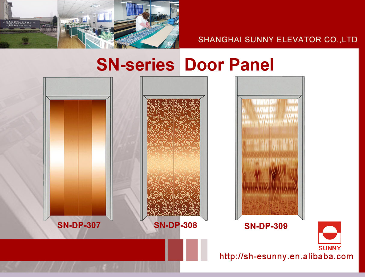 Elevator Door Panel in Rose Golden Color (SN-DP-307)