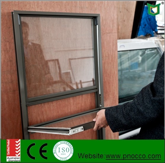 Shanghai Factory Aluminum Alloy Double Glazing Single Hung Window