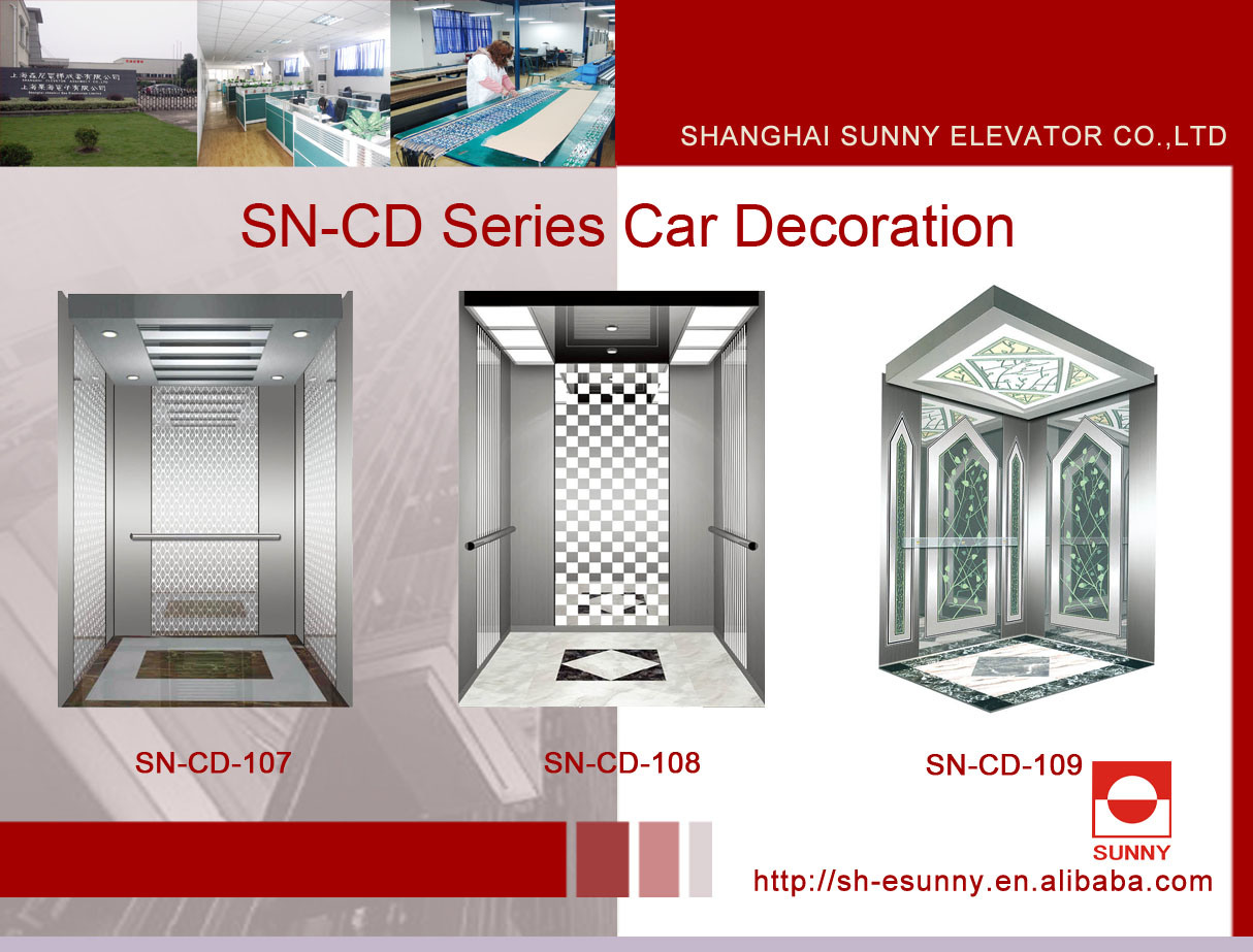 Passenger Elevator Cabin with Multi-Layer Lighting Board (SN-CD-107)