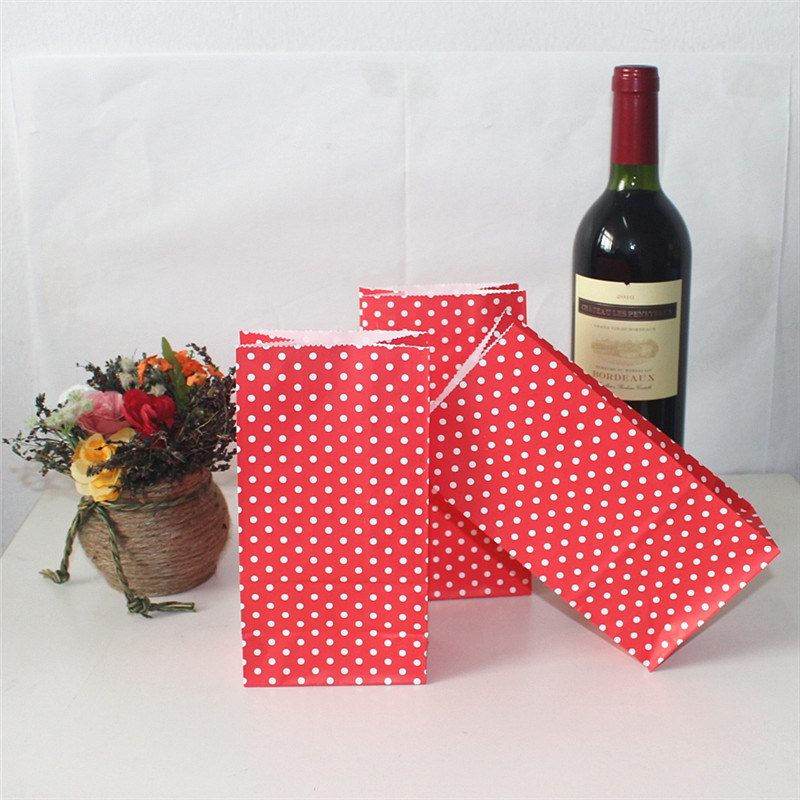 Eco-Friendly Striped Red Yellow Black Paper Bags for Party