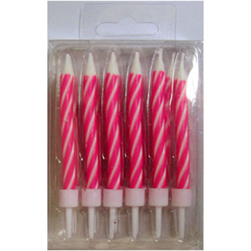 Pink Spiral Candles (LWC0140)