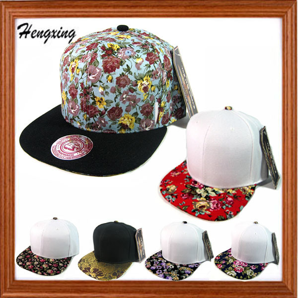 Floral Bill Snapback Hats Fashion Accessories (LT130307C)