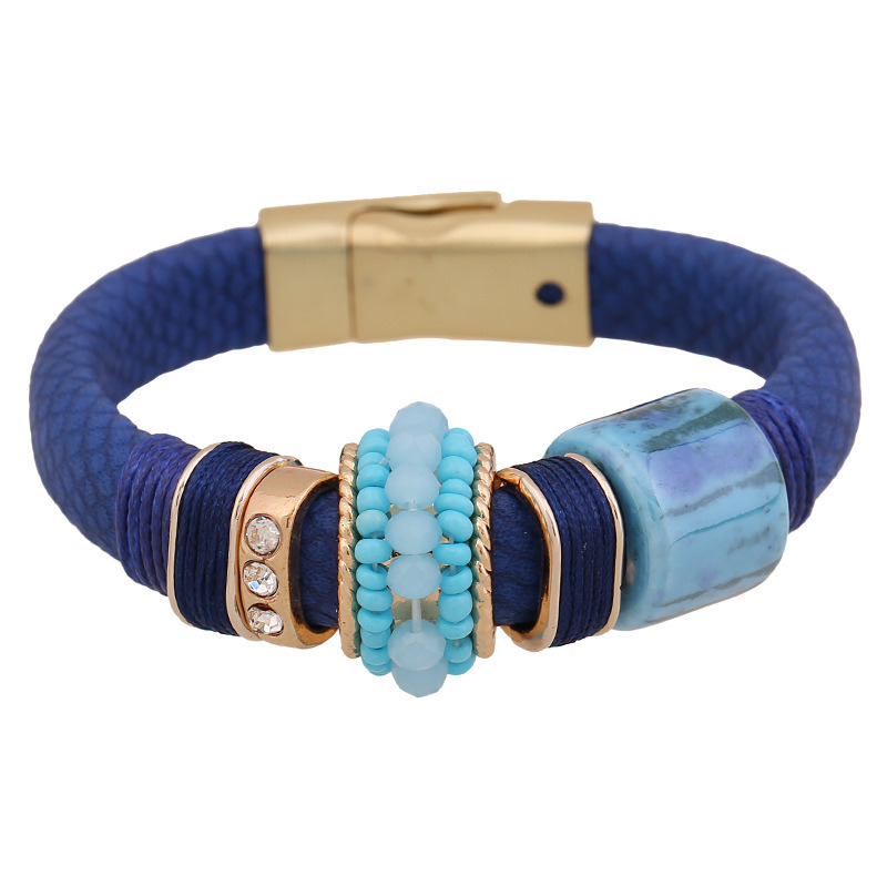 Fashion Accessories Rhinestone PU Leather Bracelet