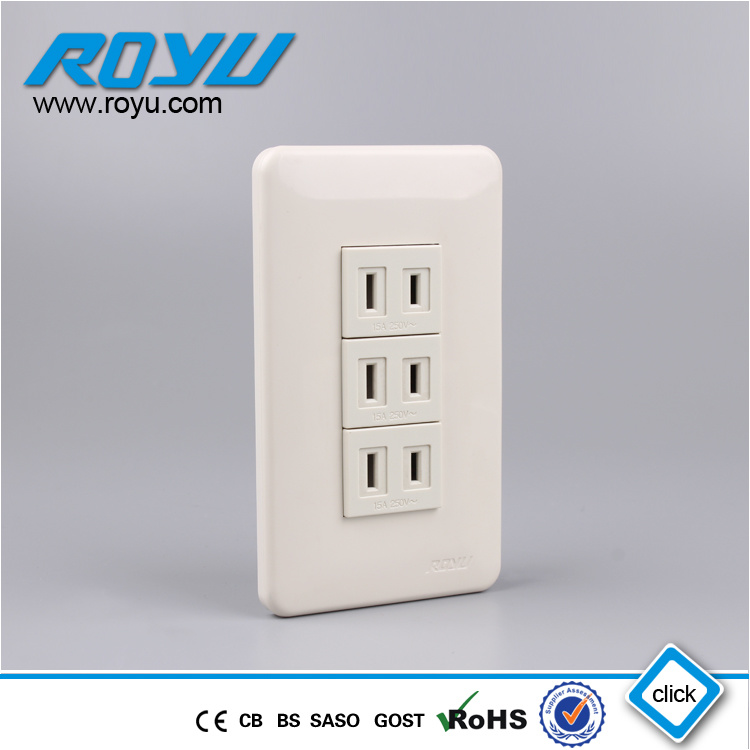 120 Type 10A Fast Way 3 Gang Parallel Outlet