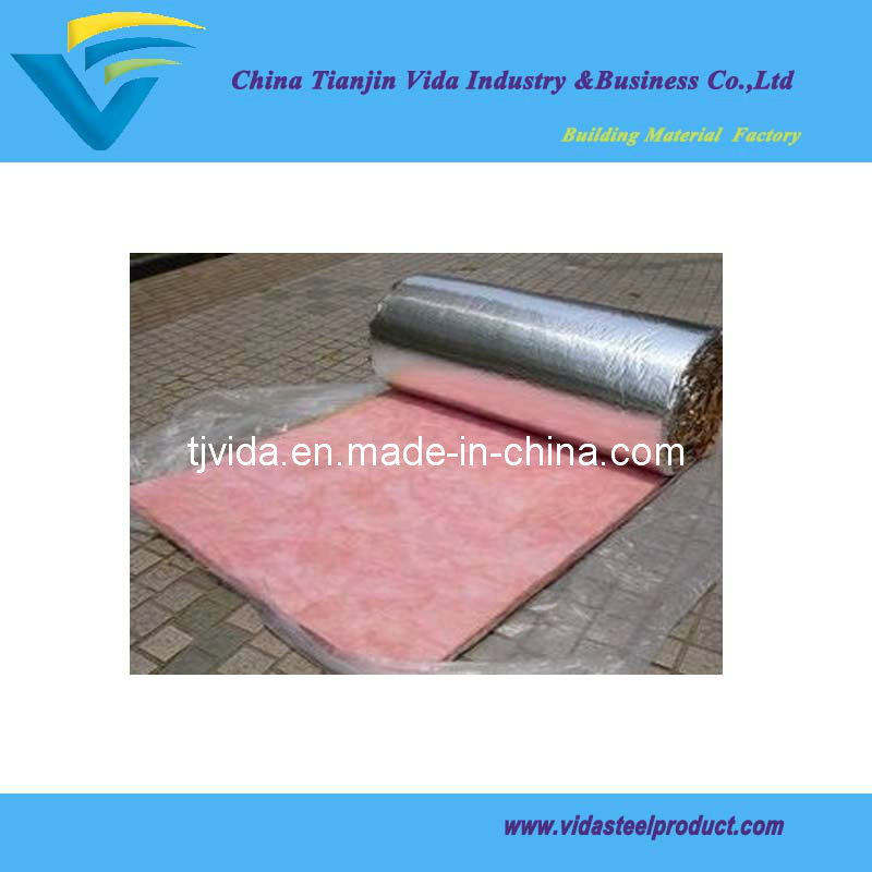 Pink Glass Wool Insulation with Aluminium Foil