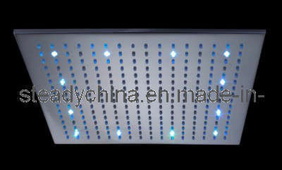 400mm LED Shower Head, RGB Colors (SQ. B400. LED-ss)