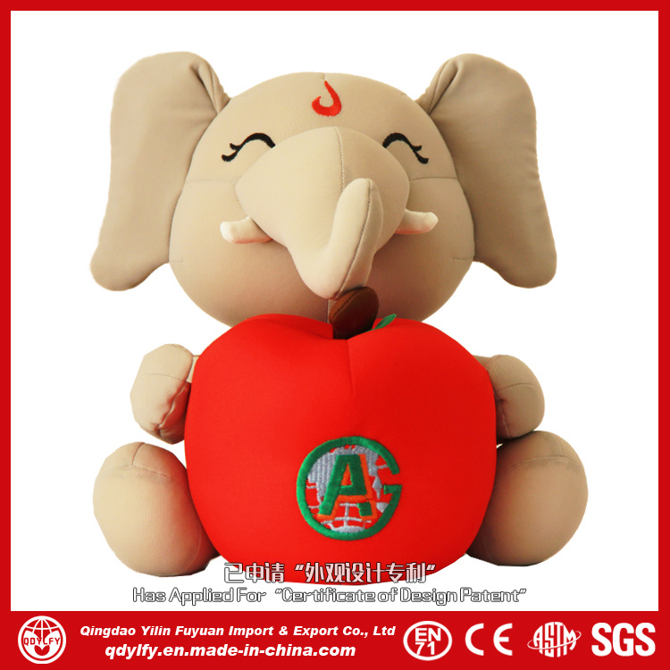 Unique Design Elephant Holding Apple Lovely Stuffed Toys (YL-1507005)