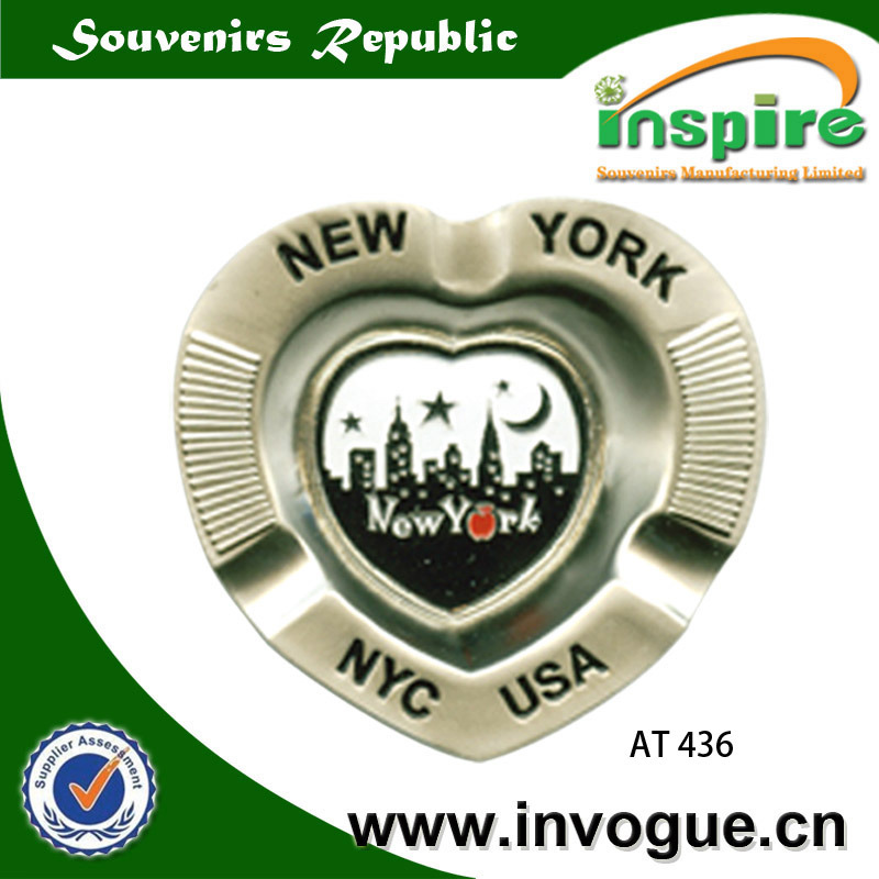 New York Engraved Metal Ashtray for Souvenirs