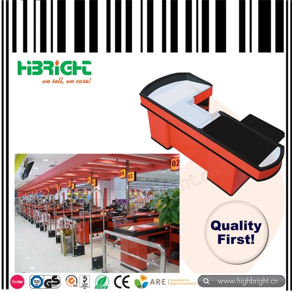 Supermarket Retail Checkout Counter with Convey Belt