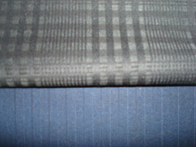 Wool Blenched Stripe Suit Fabric