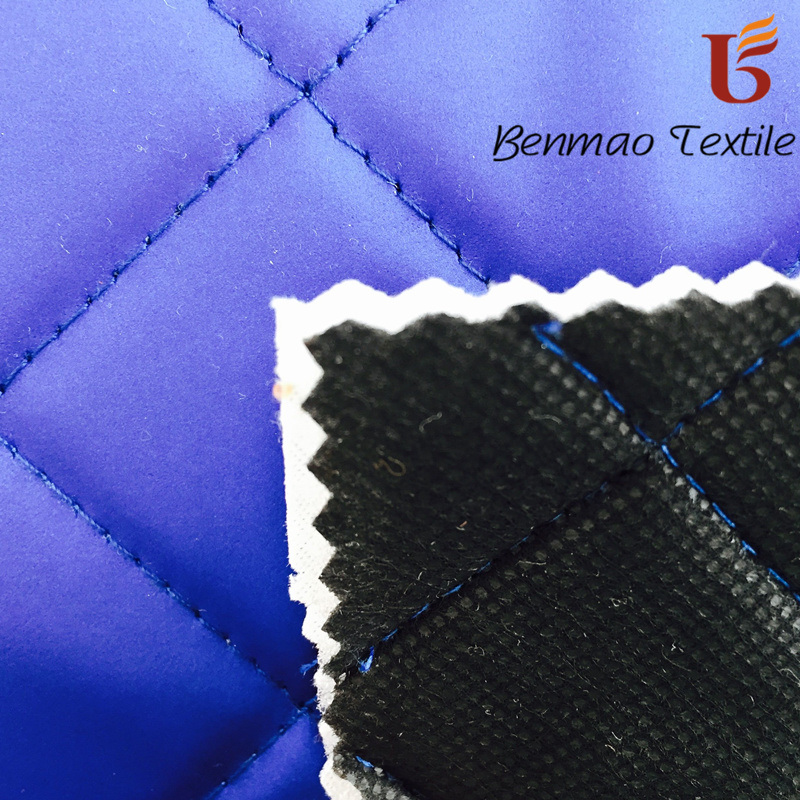 PU Leather Bonded with Cotton & Nonwoven Fabric for Coat