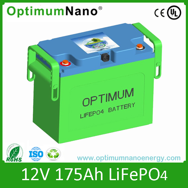 Rechargeable LiFePO4 12V 175ah Battery Pack Fwith Suitable BMS and Case