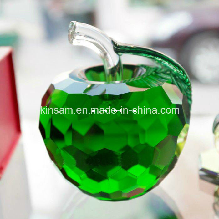 Christmas Gifts Color Crystal Apple Crafts (KS07008)