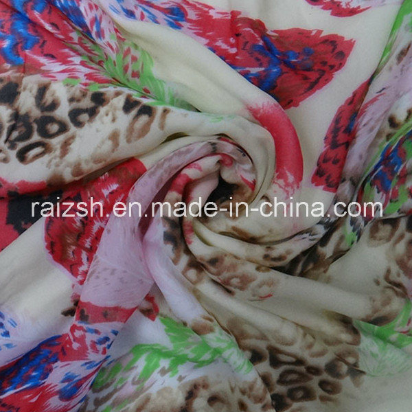Polyester Printed Chiffon Imitation Silk Fabric